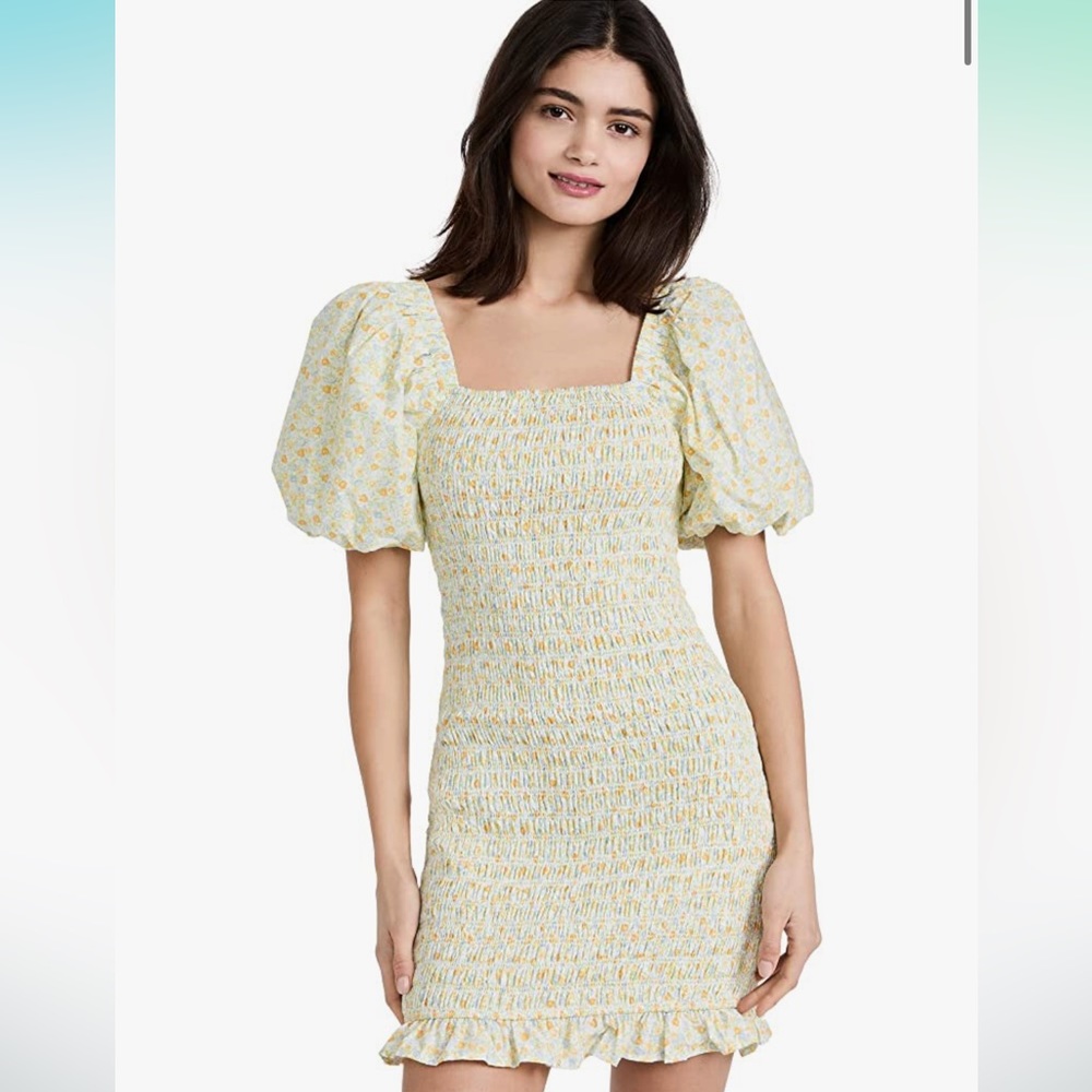 English Factory Women's Floral Smocked Mini Dress, XL